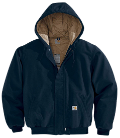 Navy Blue Hooded Work Jacket